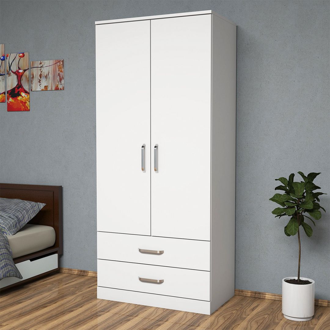 Tủ quần áo gỗ hiện đại SMLIFE Cashuna | Gỗ MDF dày 17mm chống ẩm | D80xR47xC180cm