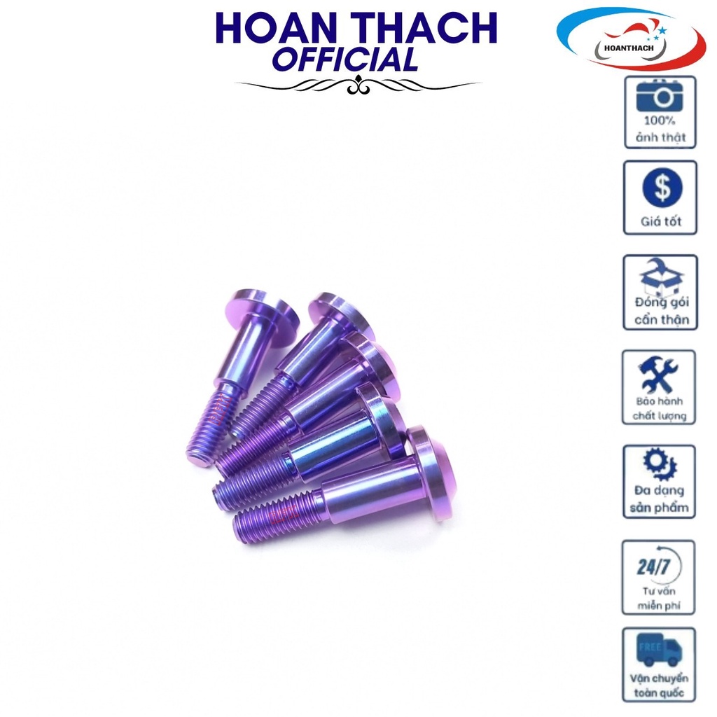 Ốc titan GR5 6L32 tay thắng Tím dùng cho nhiều dòng xe SP010482 (giá 1 con)