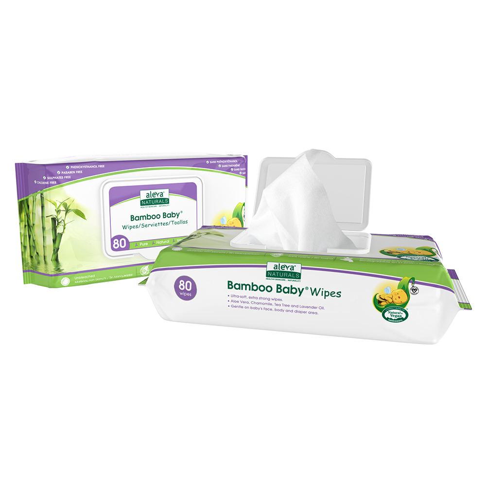 Khăn Giấy Ướt Bamboo Baby Wipes Aleva Naturals- 80 tờ