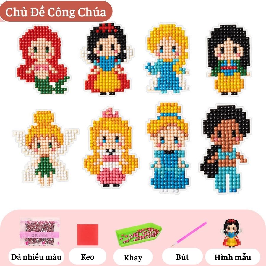 41 Hình Tranh Đính Đá Sticker Mini Trang Trí Sáng Tạo