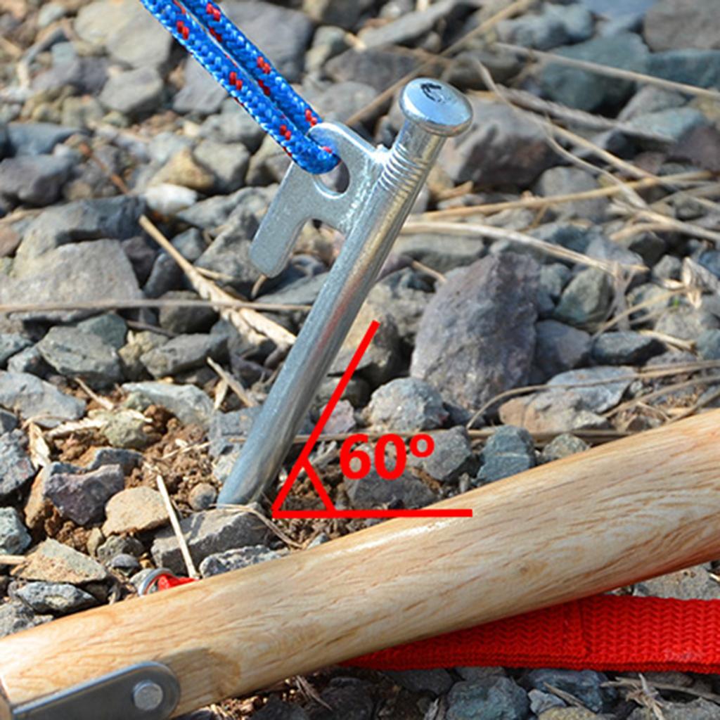 2x4 Pieces Outdoor Camping Tent Stakes Awning Tarp Ground Nails Pegs Pins 40cm