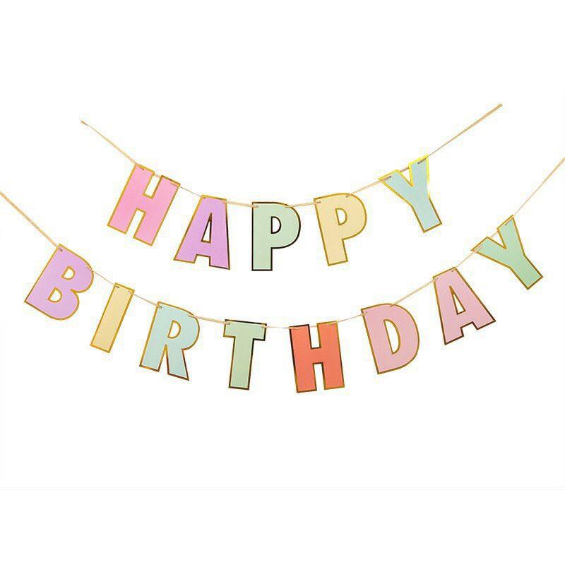 Dây HPBD Màu Pastel Viền Ép Kim.