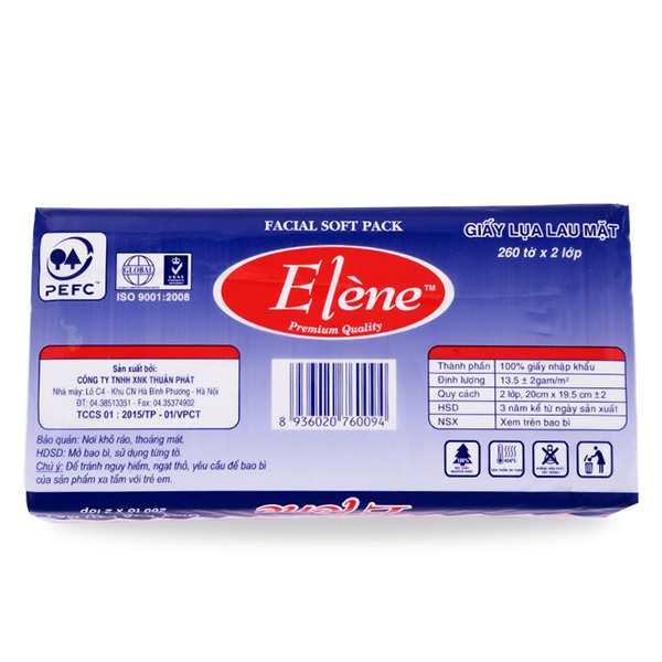 Giấy Lụa 2 Lớp Elène (260 Tờ)