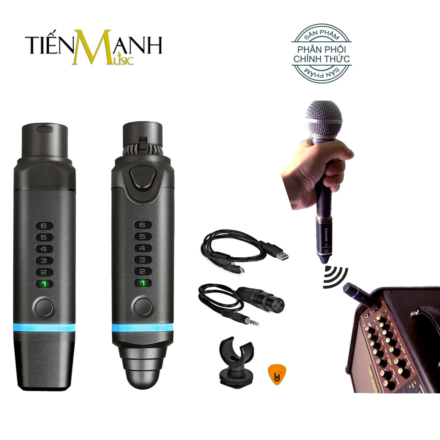 [Kèm Mic] Bộ Thu Phát Tín Hiệu Không Dây Nux B3 Plus Bundle Cho Micro 2.4GHz Wireless System - Microphone Pin Sạc B-3 Hàng Chính Hãng - Kèm Móng Gẩy DreamMaker