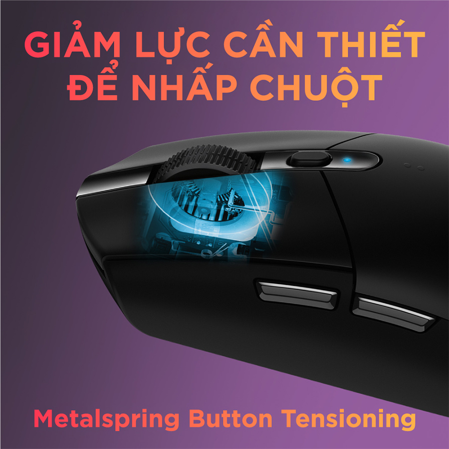 Chuột game không dây Lightspeed Logitech G304 - Cảm biến Hero, 12k DPI, nhẹ, 6 nút lập trình, on-board memory, pin 250h - Hàng chính hãng