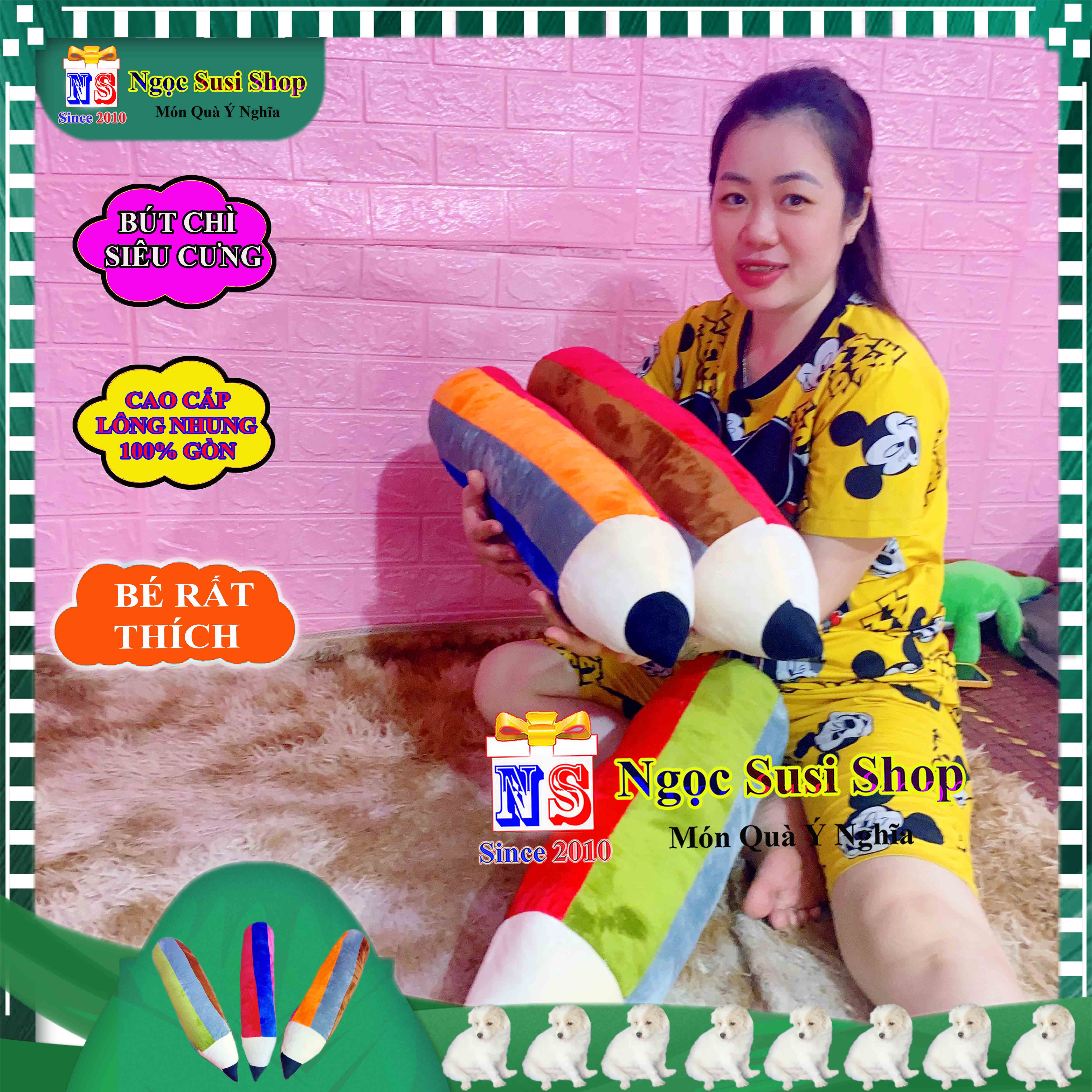 GỐI ÔM CÂY BÚT CHÌ NHỒI BÔNG NHIỀU MÀU RẤT MỀM MỊN ĐẸP NHƯ ẢNH- GẤU BÔNG HÌNH CÂY BÚT CHÌ HÀNG ĐỘC DÀNH CHO BÉ