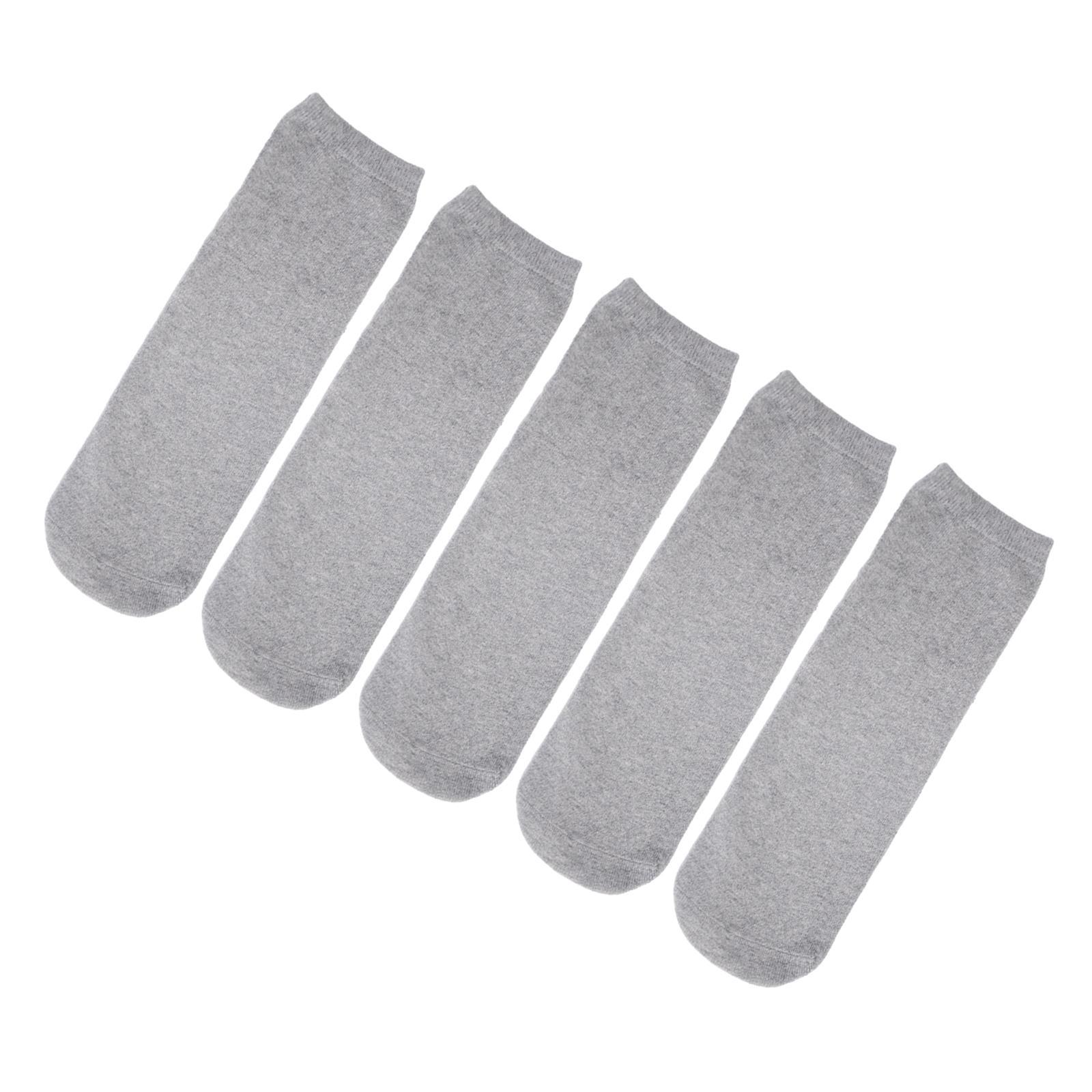 5Pcs Prosthetic Socks Cotton below Knee Grey Elastic Amputee Socks for Women