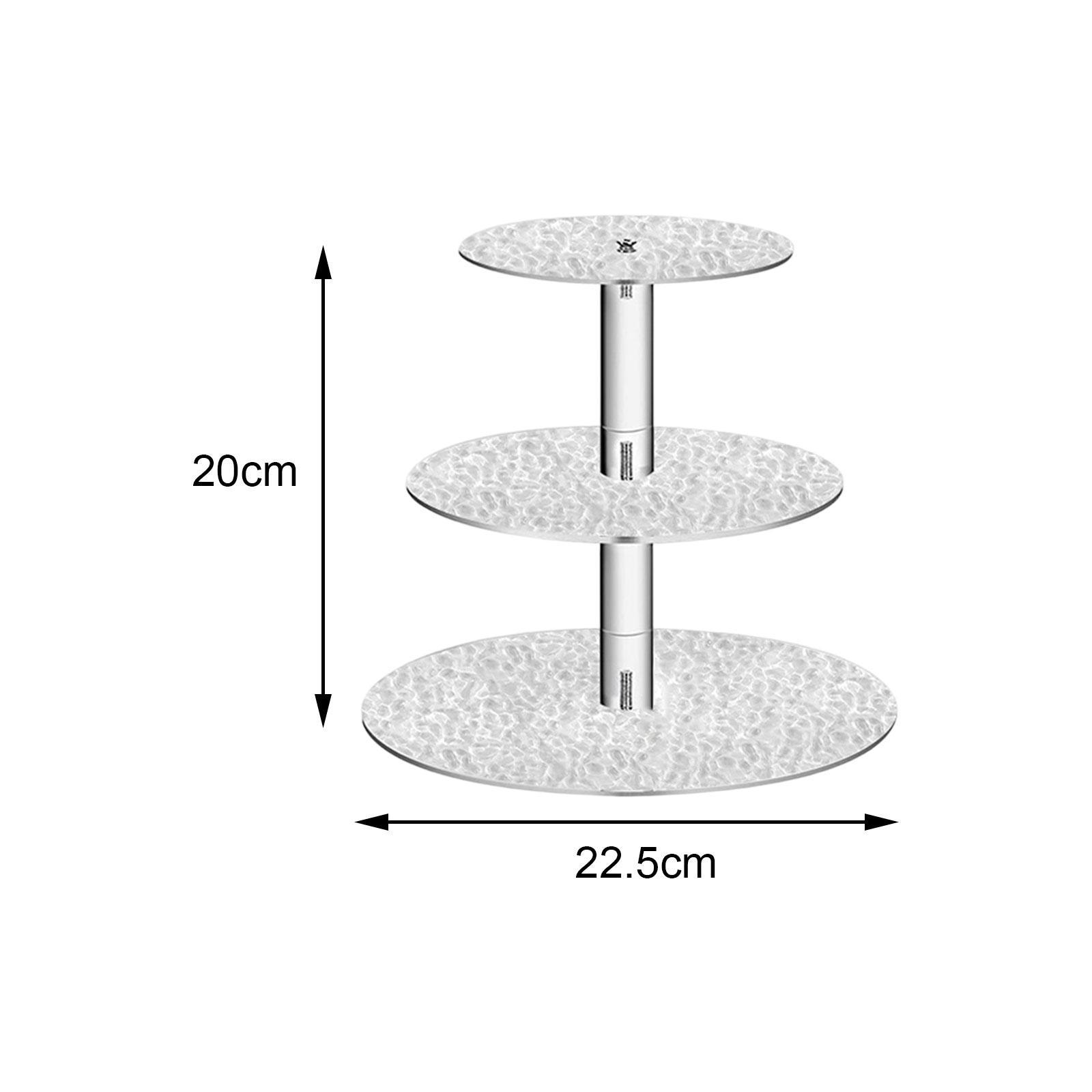 3 Tiered Cake Stand Serving Tray Fruits Home Tea Party Cupcake Display Plate