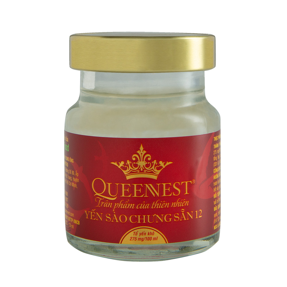 Yến sào chưng sẵn QUEENNEST 12% (Hũ 70ml) 