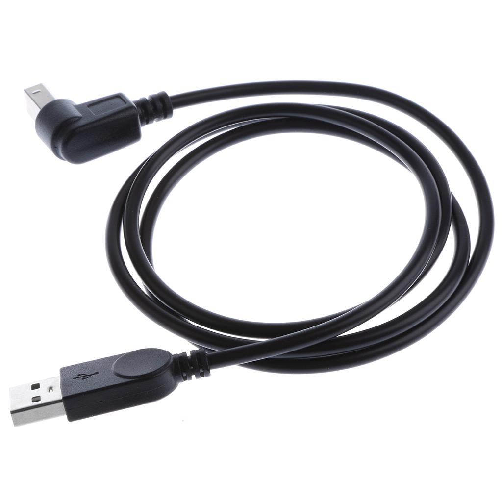 USB2.0 Male to B type 90° Up&Down Angle Adapter Charging Cable Wire Cord