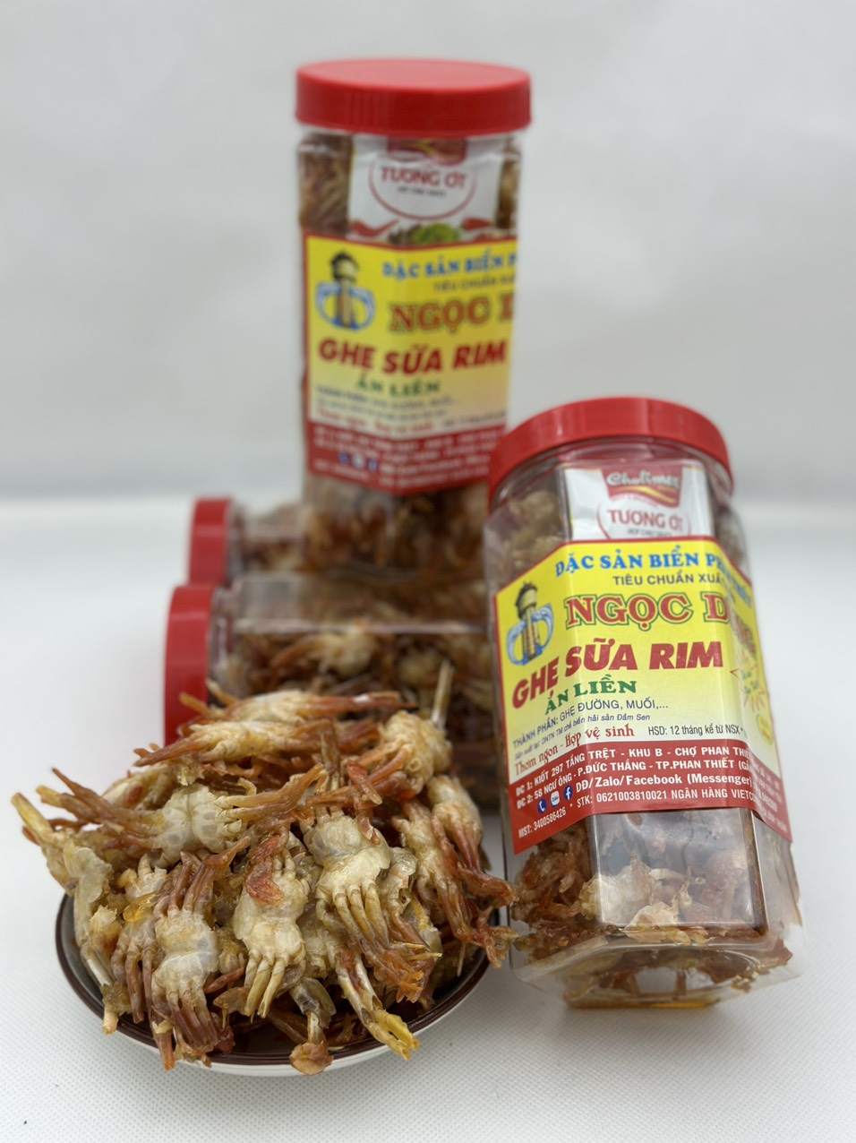 Ghẹ sữa rim gói (hộp) 100 gram đã chế biến ăn liền ngon ơi là ngon của shop Đặc Sản Biển Phan Thiết NGỌC DŨNG. Hạn sử dụng 12 tháng kể từ ngày đặt hàng