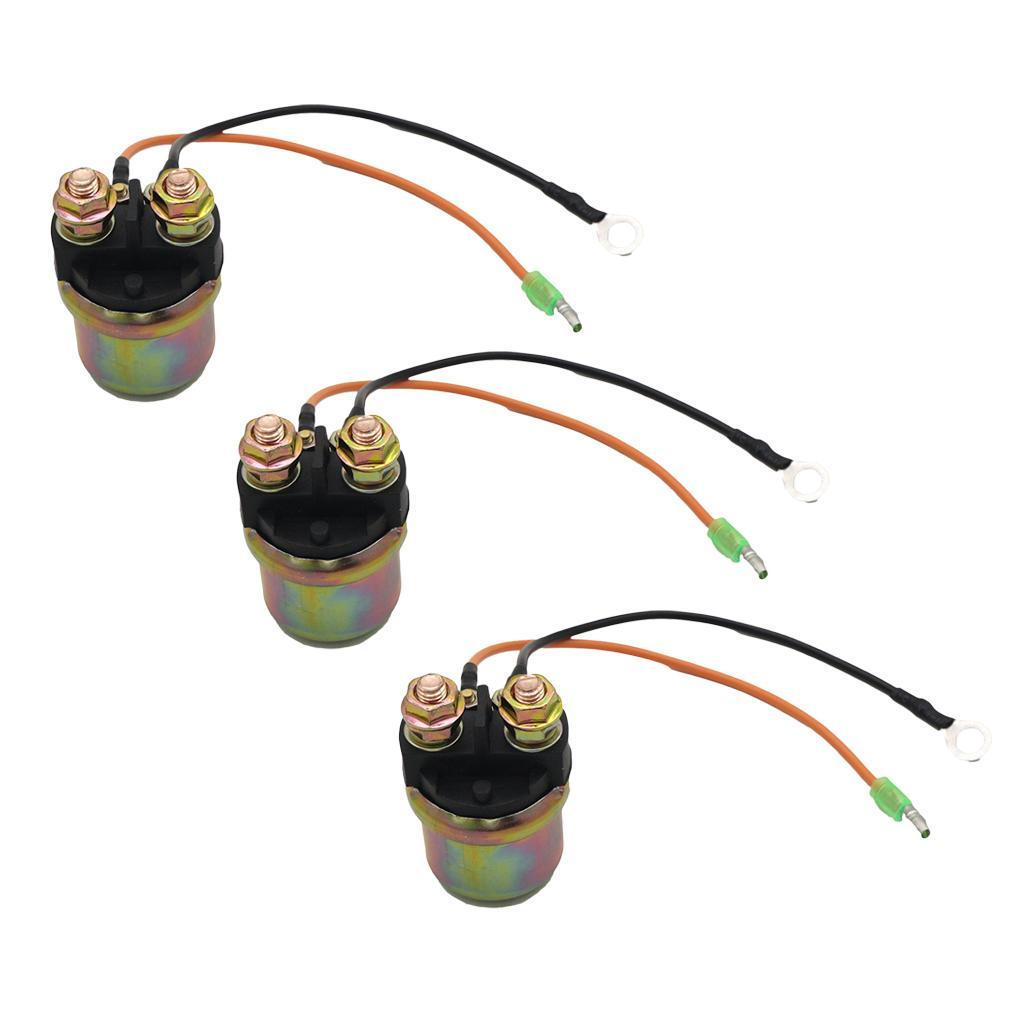 3 Pieces Starter Solenoid/Relay for Yamaha 6G1-81941-10-00 68V-8194A-00-00