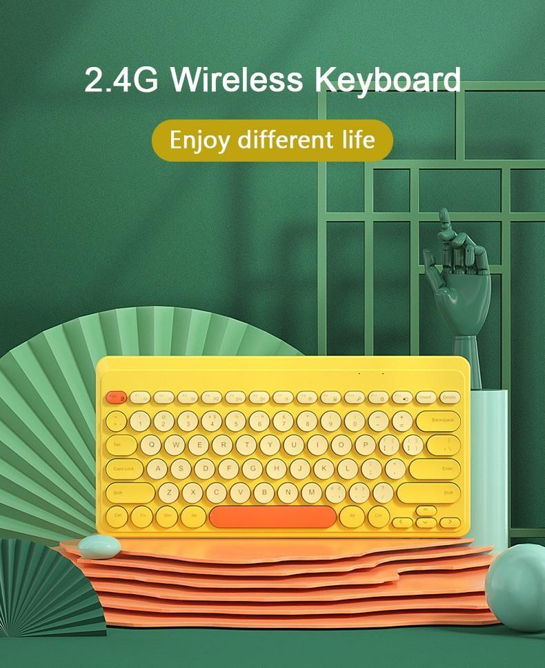 Bàn Phím Cơ Không Dây 2.4G 79 Phím Không Dây Cho Laptop/Máy Tính