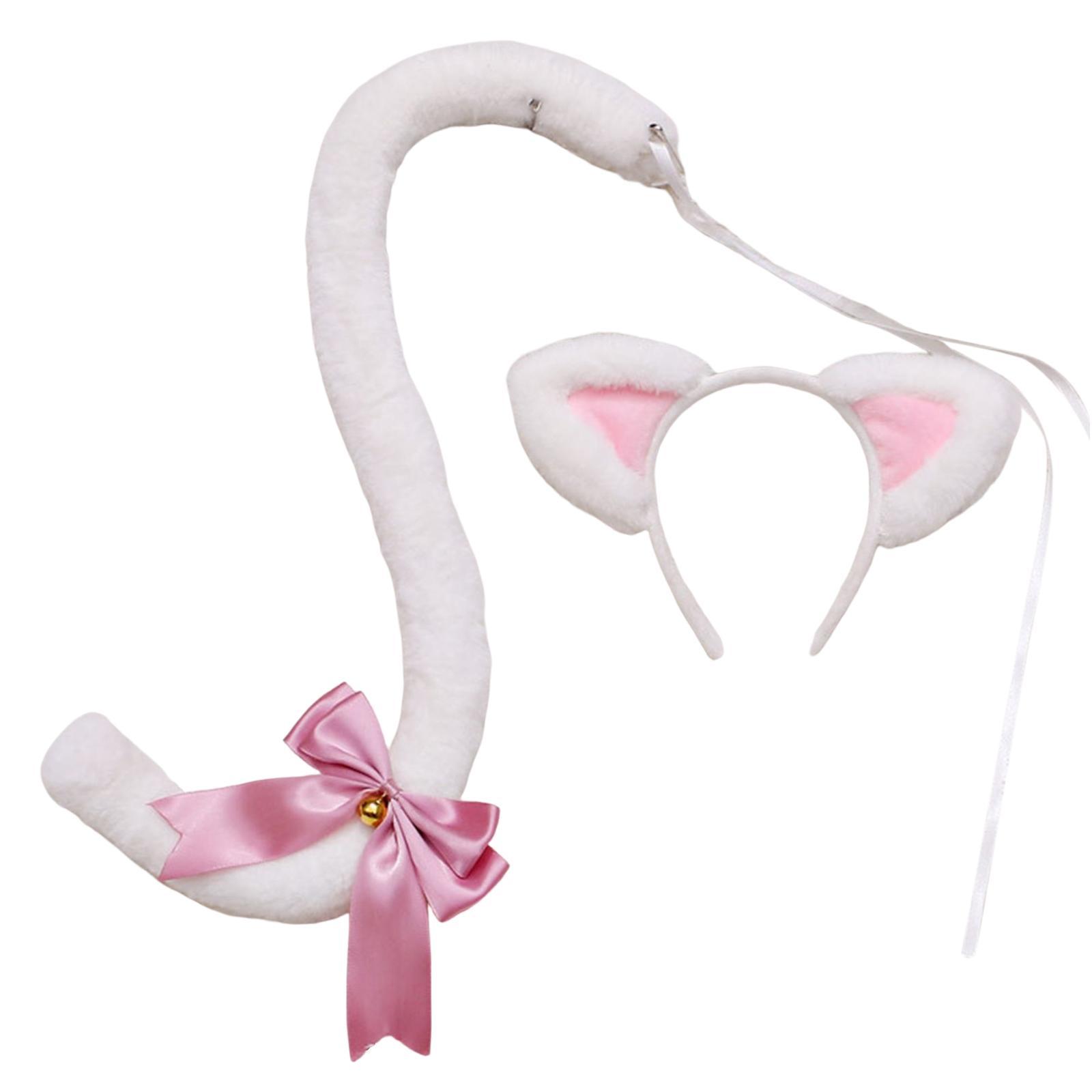Cat Ears and Tail Set Fancy Dress Costume Gift Dressing up Party