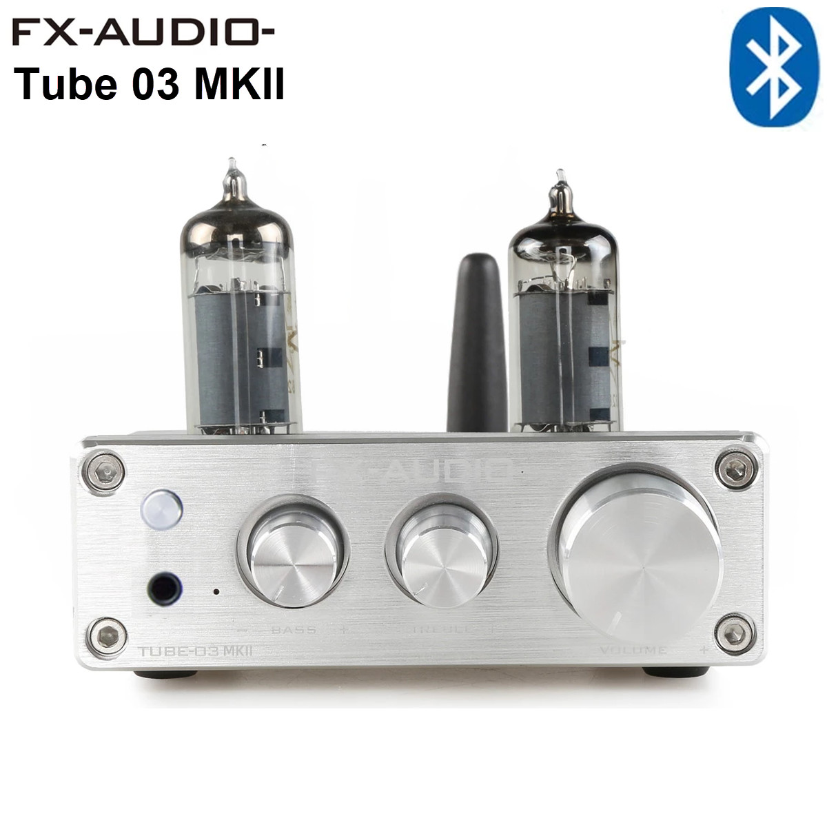 Bộ Preamplifier FX-AUDIO TUBE-03 MKII Bản Nâng Cấp Dùng Bóng 6K4 Chipset ESS9023 Công Nghệ Bluetooth 5.0 HIFI Audio Treble Bass Adjustment Pre-amps DC12V - Hàng Chính Hãng