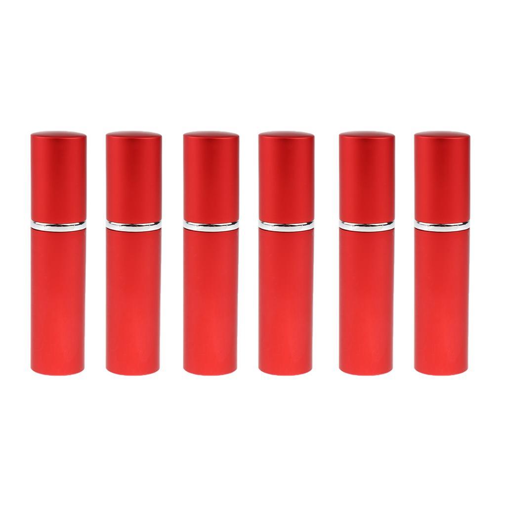 6 Pieces 10ml Metal Refillable Mist Spray Bottle Aromatherapy Scent Pressed Sprayer Storage Vials for Beauty Salon