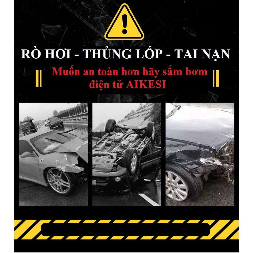 Máy bơm lốp ô tô, xe hơi điện tử thông minh tự ngắt AIKESI