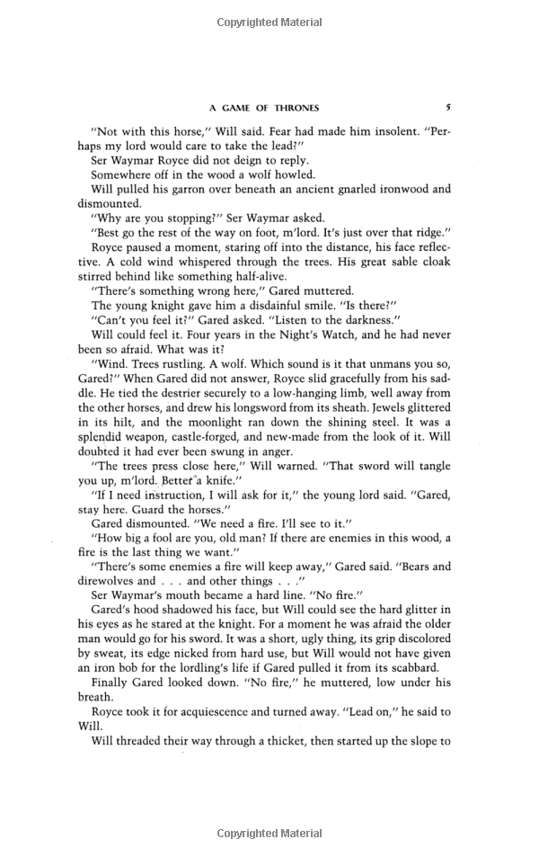 A Song Of Ice And Fire 1: A Game Of Thrones