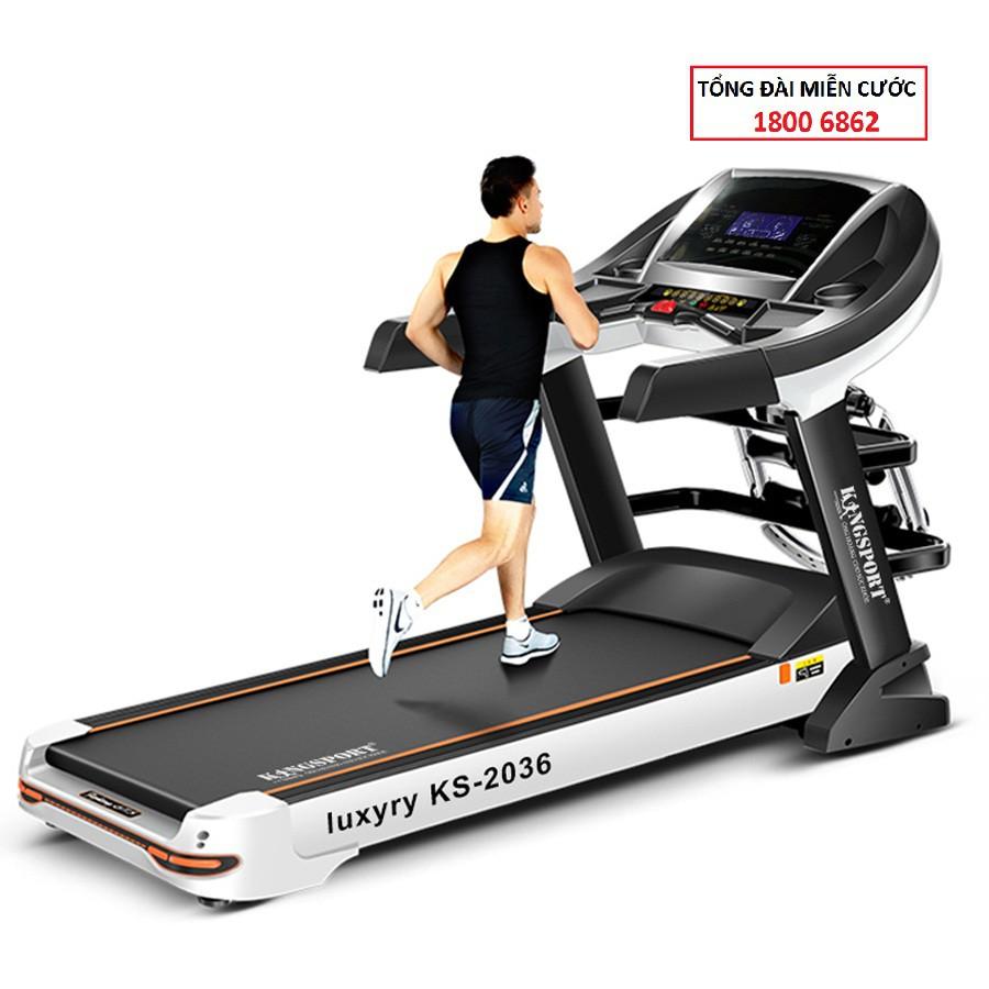 CHỈ GIAO MIỀN NAM I Máy chạy bộ tại nhà Kingsport Luxury KS-2036 có chức nâng dốc tự động, kèm theo đai massage và thanh gập bụng