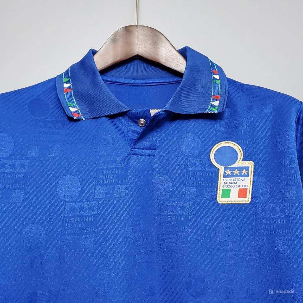 Áo Bóng Đá Retro Tuyển Ý 1994 - Sân Nhà bản cao cấp vải Cotton Polyester