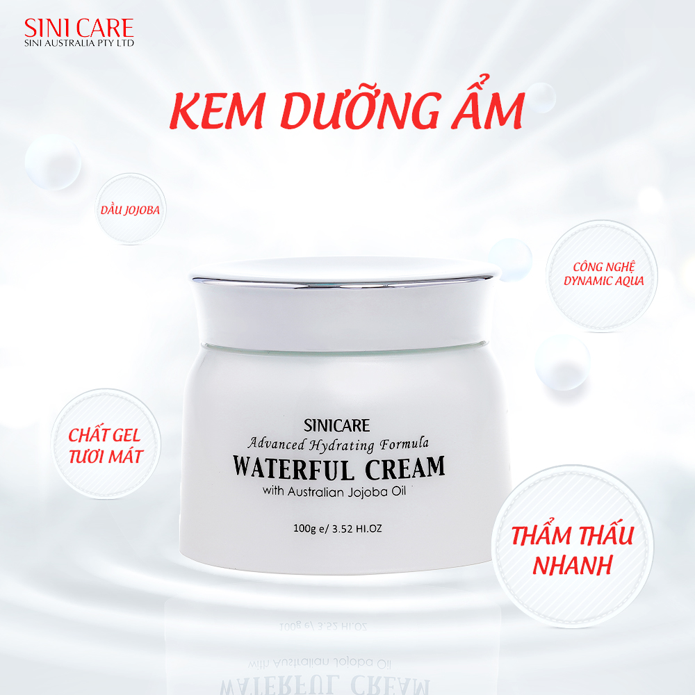 Kem cấp ẩm, cân bằng dầu SINICARE Advenced Hydrating Formula WATERFUL CREAM 100ml