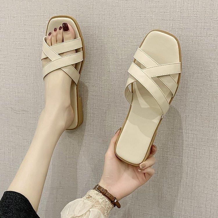 Dép Quai Ngang Đế Bằng Thời Trang Mùa Hè Cho Nữ