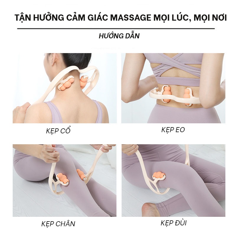 Dụng Cụ Massage Cổ Vai Gáy 6 Bi , Gọn Nhẹ, Cho Hiệu Quả Nhanh, Nâng Cao Hiệu Suất Làm Viêc, Hết Căng Thẳng Stress