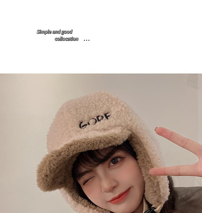 MÙA THU ĐÔNG Mới Cashmere Nón Cho Nữ Nga Nón Nam Hàn Quốc Thường Dày Ấm Earflap Nón Mềm Phi Công mũ Lưỡi Trai