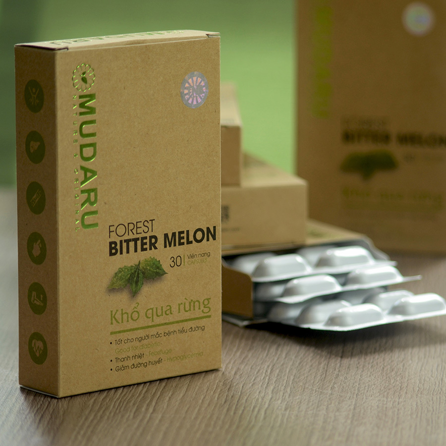 Thực Phẩm Chức Năng Viên Uống Khổ Qua Rừng Mudaru - Hộp Viên Nang
