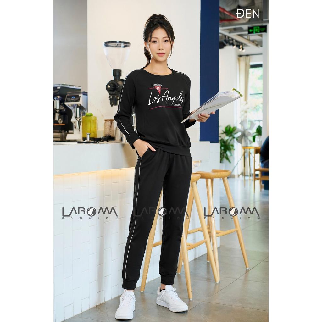 Bộ nỉ nữ chui họa tiết Laroma
