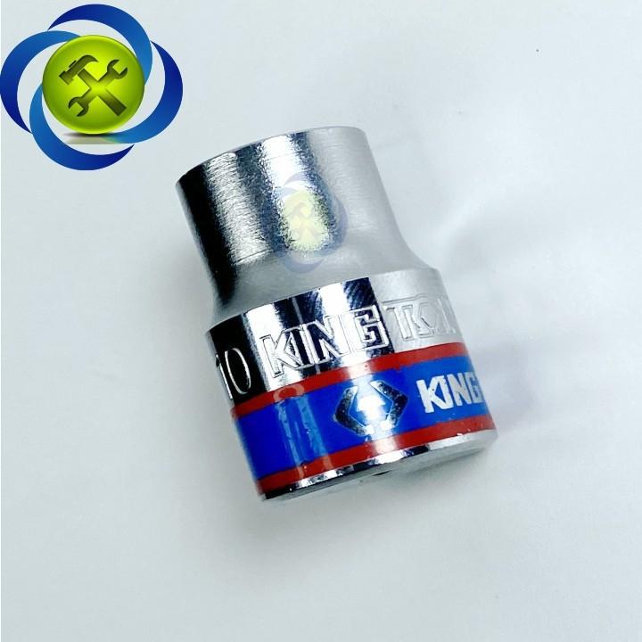 Tuýp 10mm loại 3/8 có 6 cạnh màu trắng loại ngắn Kingtony 333510M