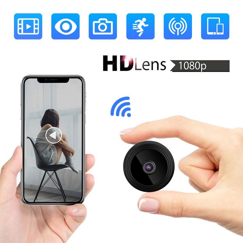 Camera mini A9S pro siêu nhỏ không dây kết nối với điện thoại qua wifi, có pin, có QR Code, HDwificam Pro, quay ban đêm