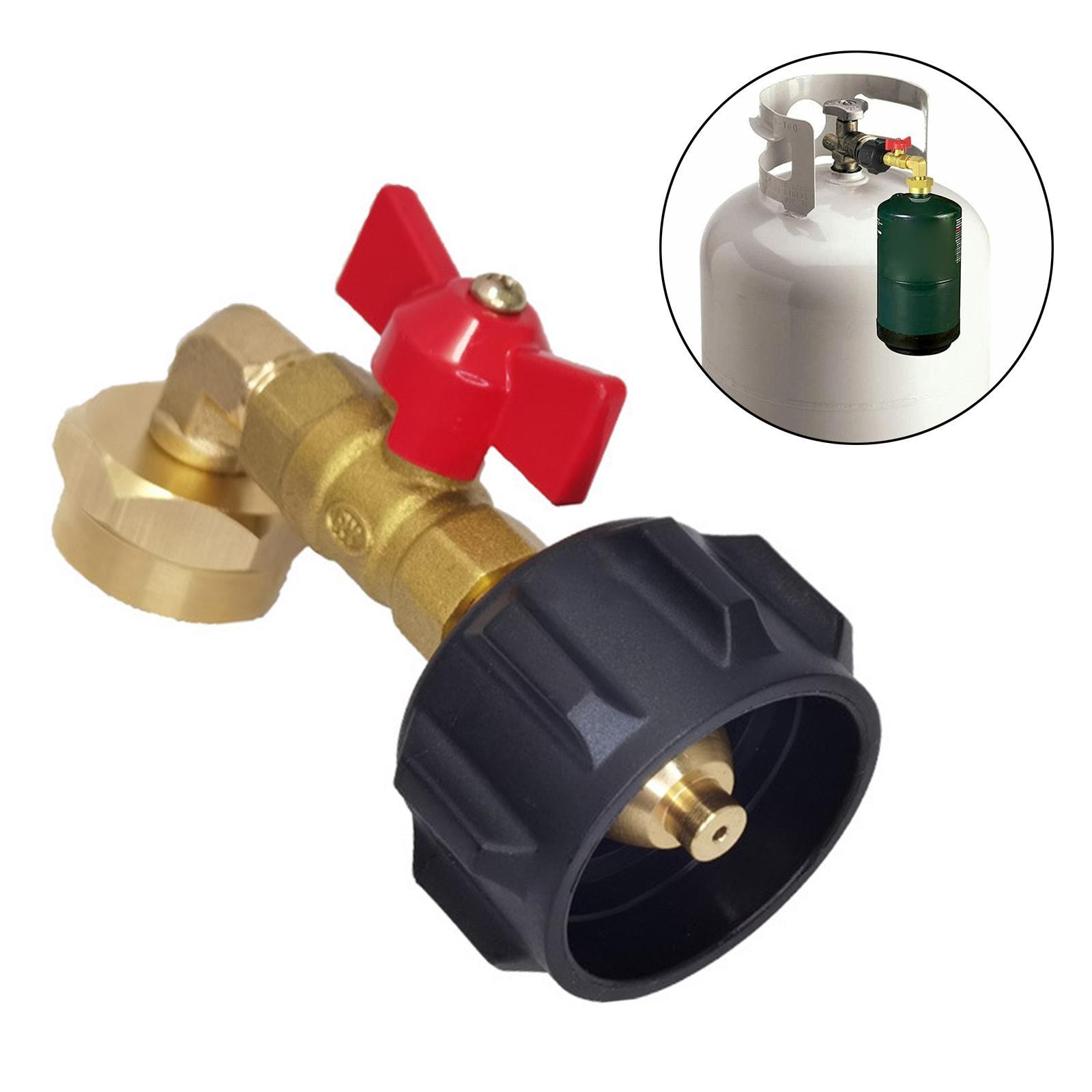 Refill Adapter with  Valve Fit for Camping Grill