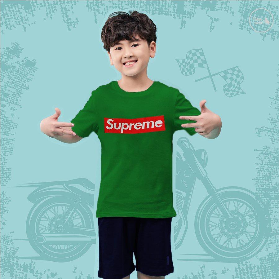 Size đại bé trai-Bộ quần áo trẻ em cho bé trai cotton 4 chiều xuất mềm mịn đẹp cho bé từ 20 đến 45kg in logo dễ thương