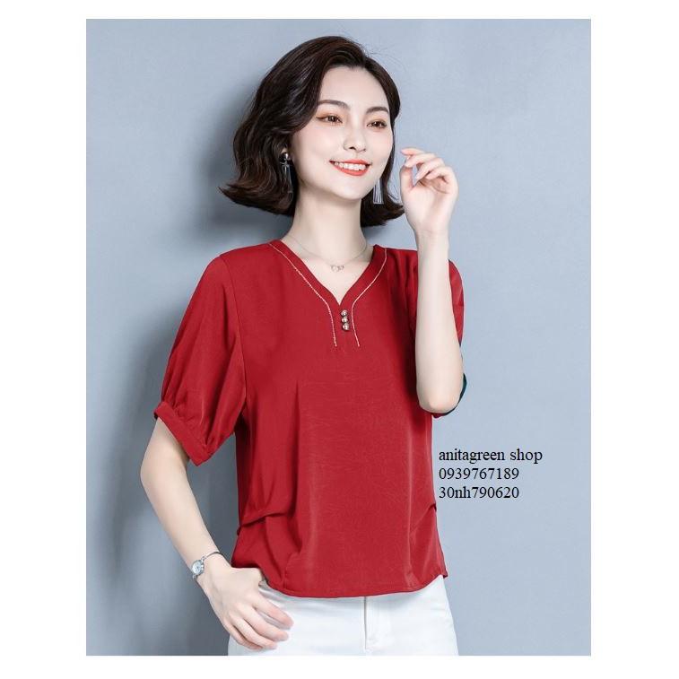 Nh790620-ÁO KIỂU NỮ VIỀN TAY NGẮN