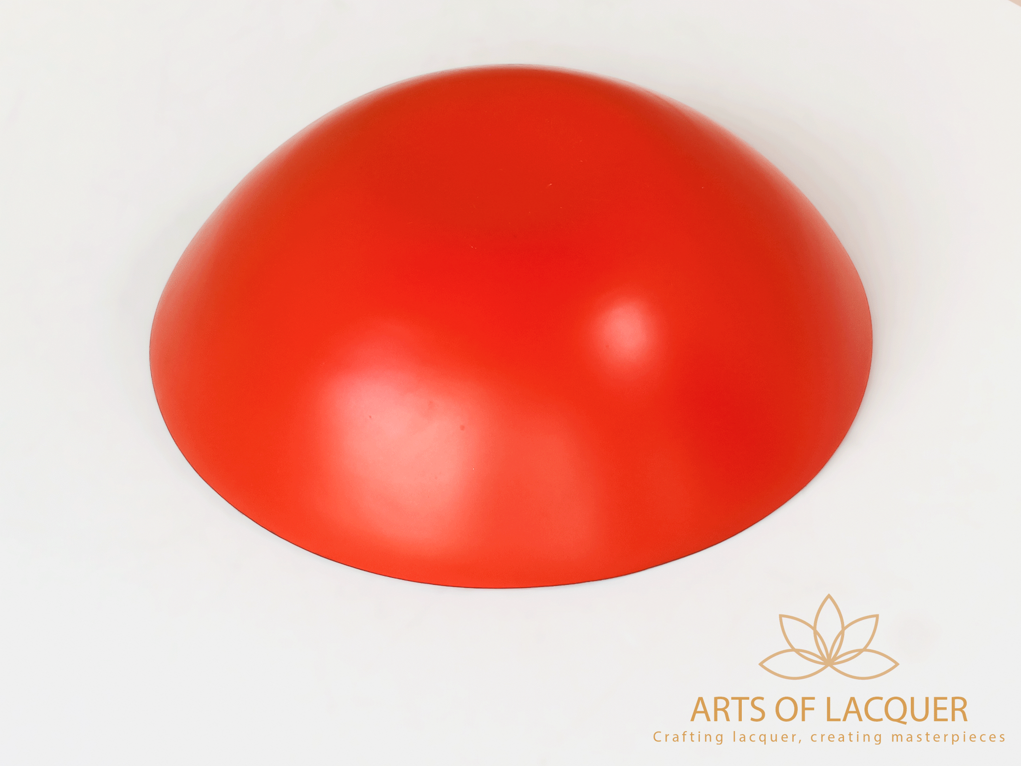 Bát Sơn Mài Đỏ Họa Tiết Lá