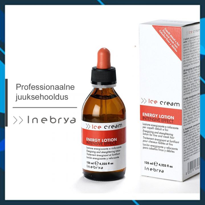 Inebrya Ice-Cream Energy Lotion Tinh chất ngăn rụng kích thích mọc tóc Italy 125ml New 2023
