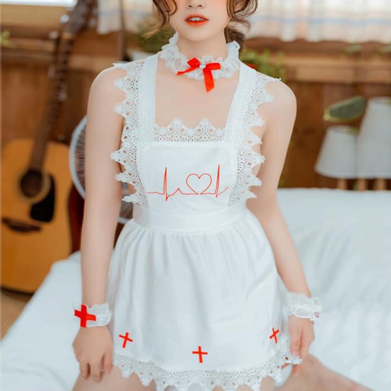 Đầm ngủ cosplay y tá Q40 - Đồ ngủ cosplay sexy - Váy ngủ cosplay gợi cảm