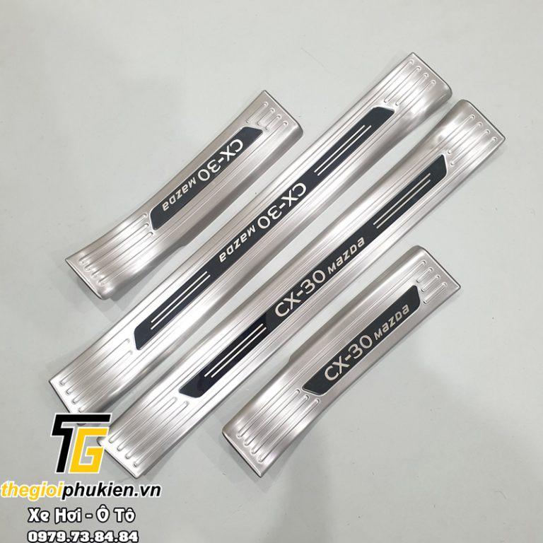 Bộ Ốp bậc cửa, Nẹp bước chân Inox Mazda CX-30, CX30