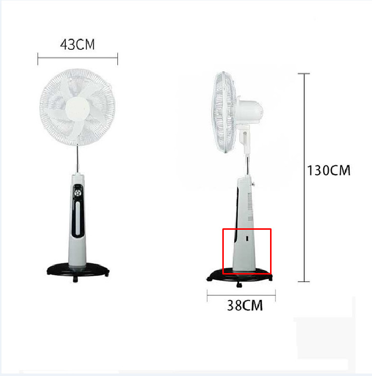 Quạt năng lượng mặt trời thông minh không mất tiền điện, có điều khiển từ xa hiện đại