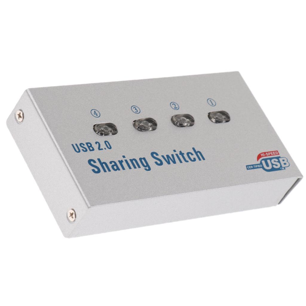 USB Switch KVM 4 Ports HUB For PC