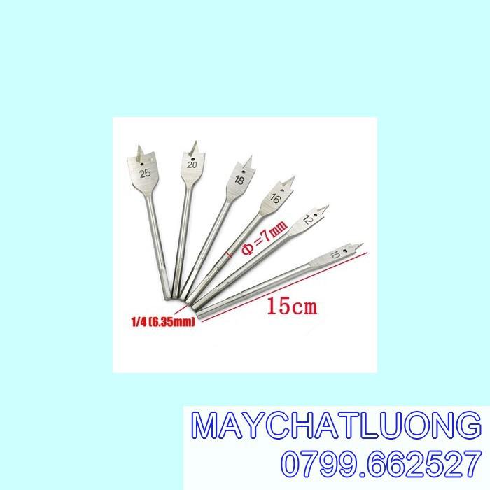 BỘ 6 MŨI KHOAN KHOÉT GỖ ĐUÔI CÁ CHUYÊN DỤNG
