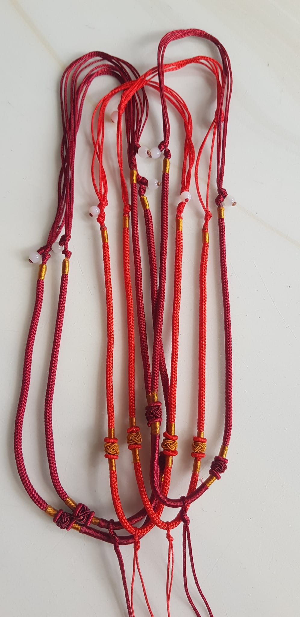 Sợi Dây Đeo cổ mới ĐỎ Kiểu dạng rút đẹp Size 3mm x dài trồng cổ Anh Chị tự chỉnh theo ý 23cm - 30cm Phối với mặt Phật, mặt dây chuyền nam nữ đeo được hết rẻ đẹp ạ