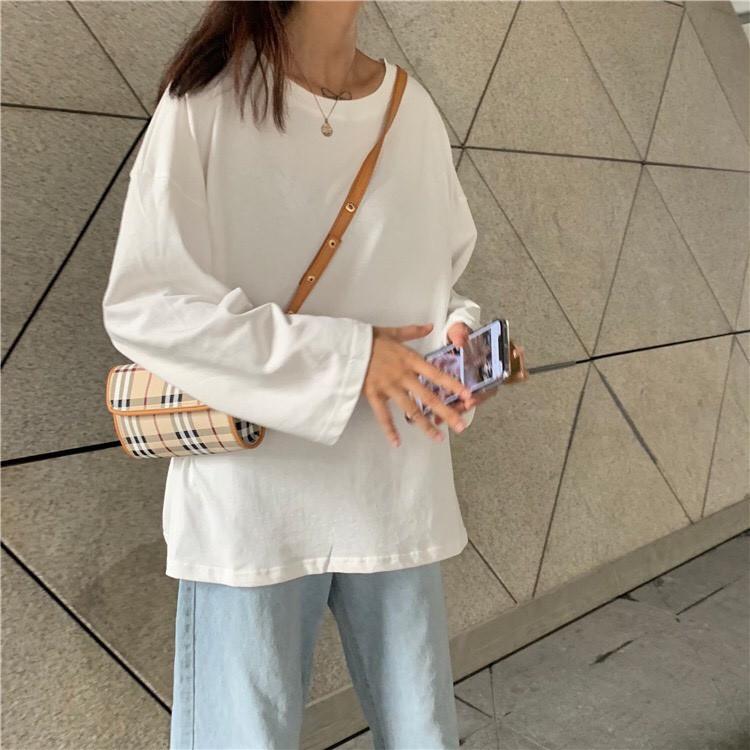 Áo thun tay dài trơn - Unisex nam nữ đều mặc được