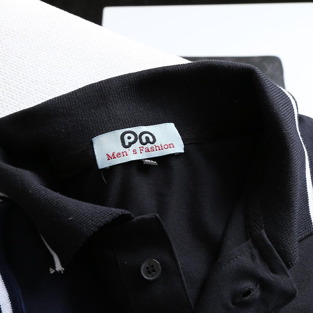 Bigsize < 130kg Áo thun polo nam trơn bigsize tay ngắn cổ bẻ