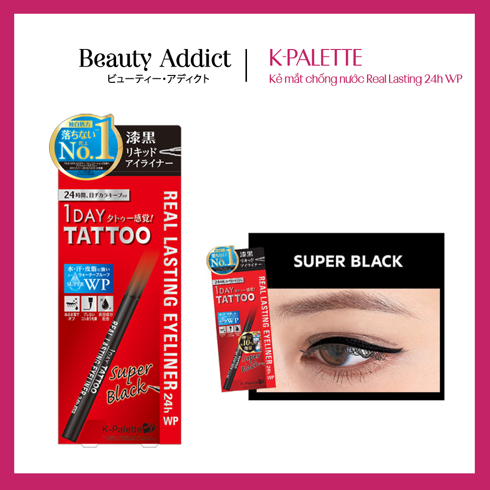 Bút vẽ viền mắt K-Palette Real Lasting Eyeliner 24h WP