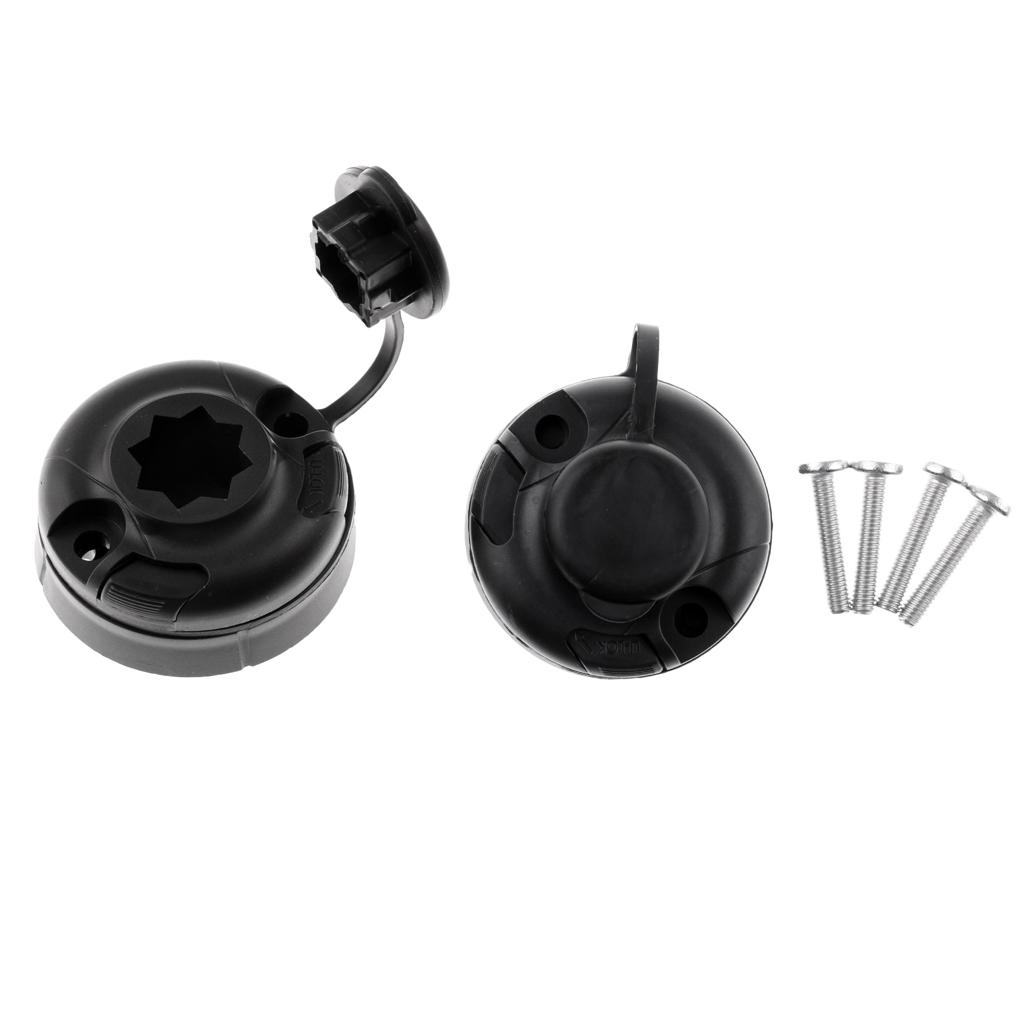 2pcs Kayak Boat Sea Fishing Rod Holder Round Mount Base Tackle Accessory