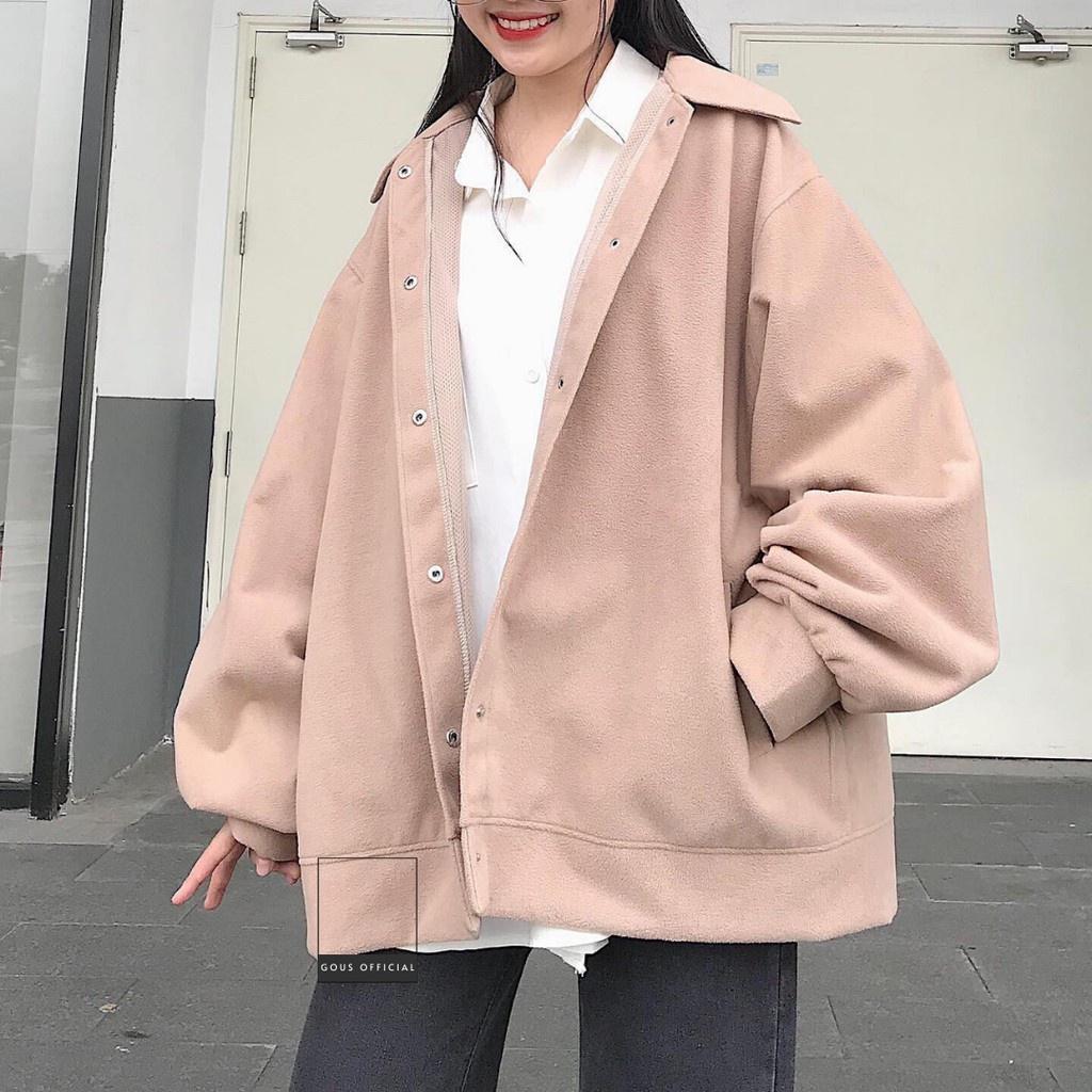 Áo Khoác Jacket Chất Nhung Dày Dặn Áo Khoác Nữ Mẫu Thu Đông Hot 2021 Mẫu Khoác Cúc Bấm Xinh Xắn 1762