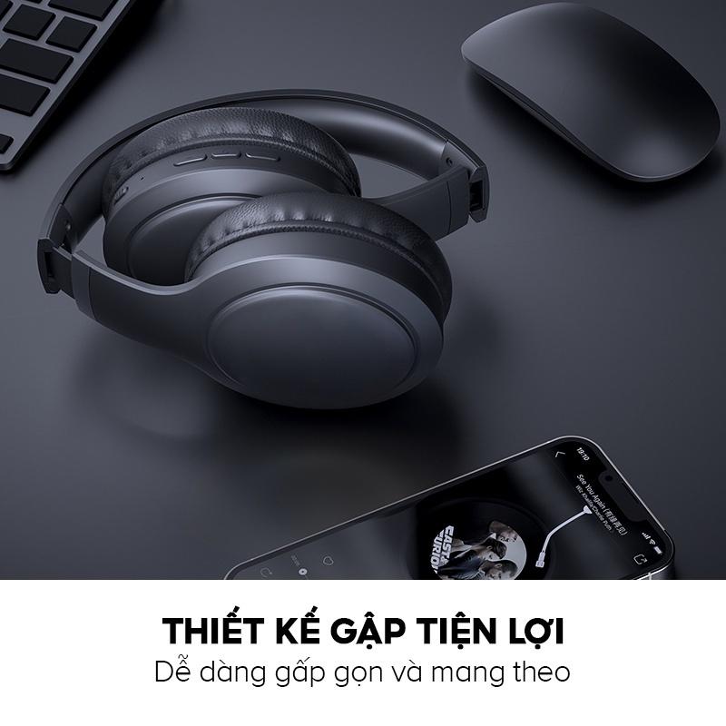 Tai Nghe Headphone Bluetooth HAVIT H633BT, Kiểu Dáng Công Thái Học, Hổ Trợ Đèn Led RGB, Nghe Đến 22H - Hàng Chính Hãng