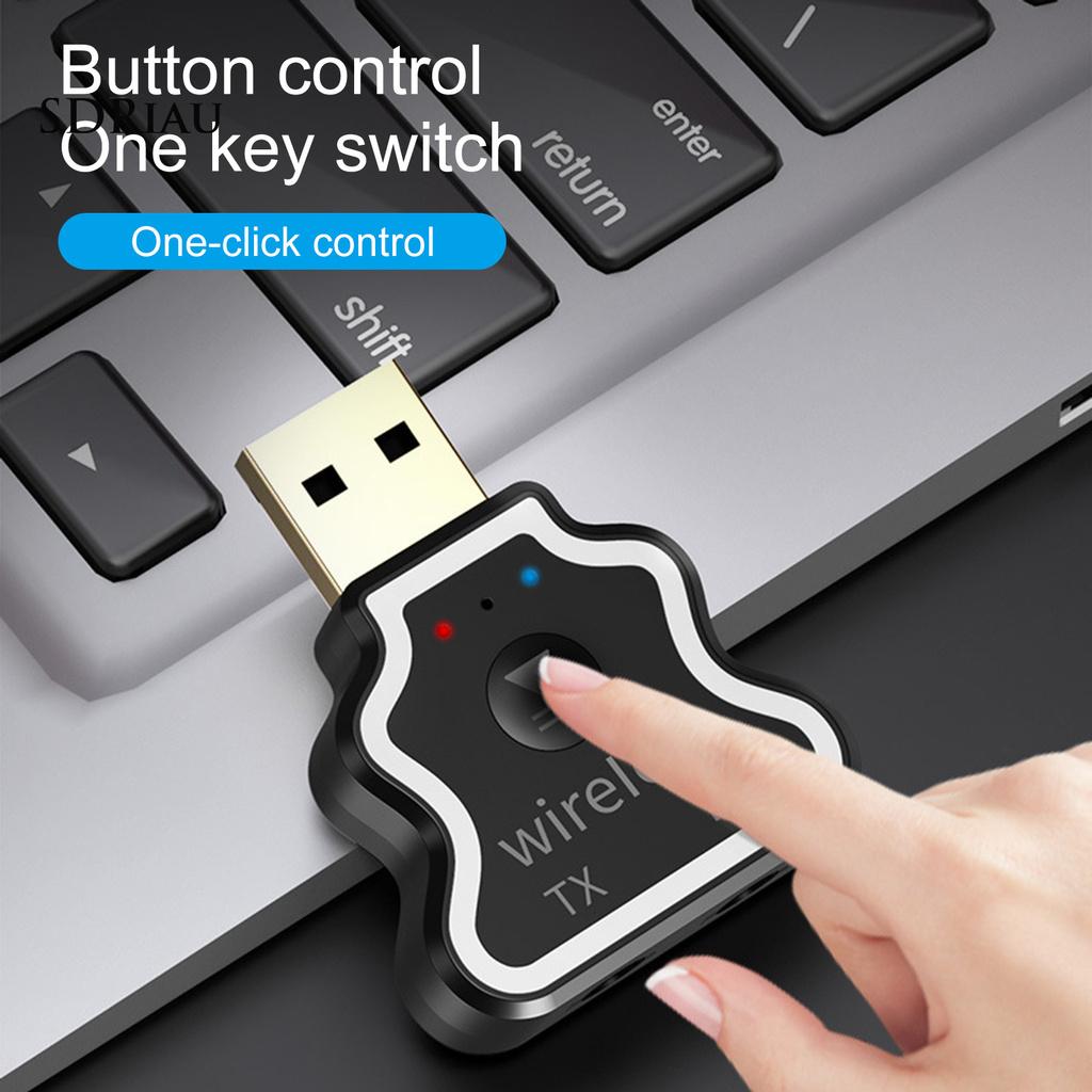 *QXDZ* M10 Bluetooth Transmitter Ambient Light 3.5mm Metal 20m Signal USB Bluetooth Adapter for Computer